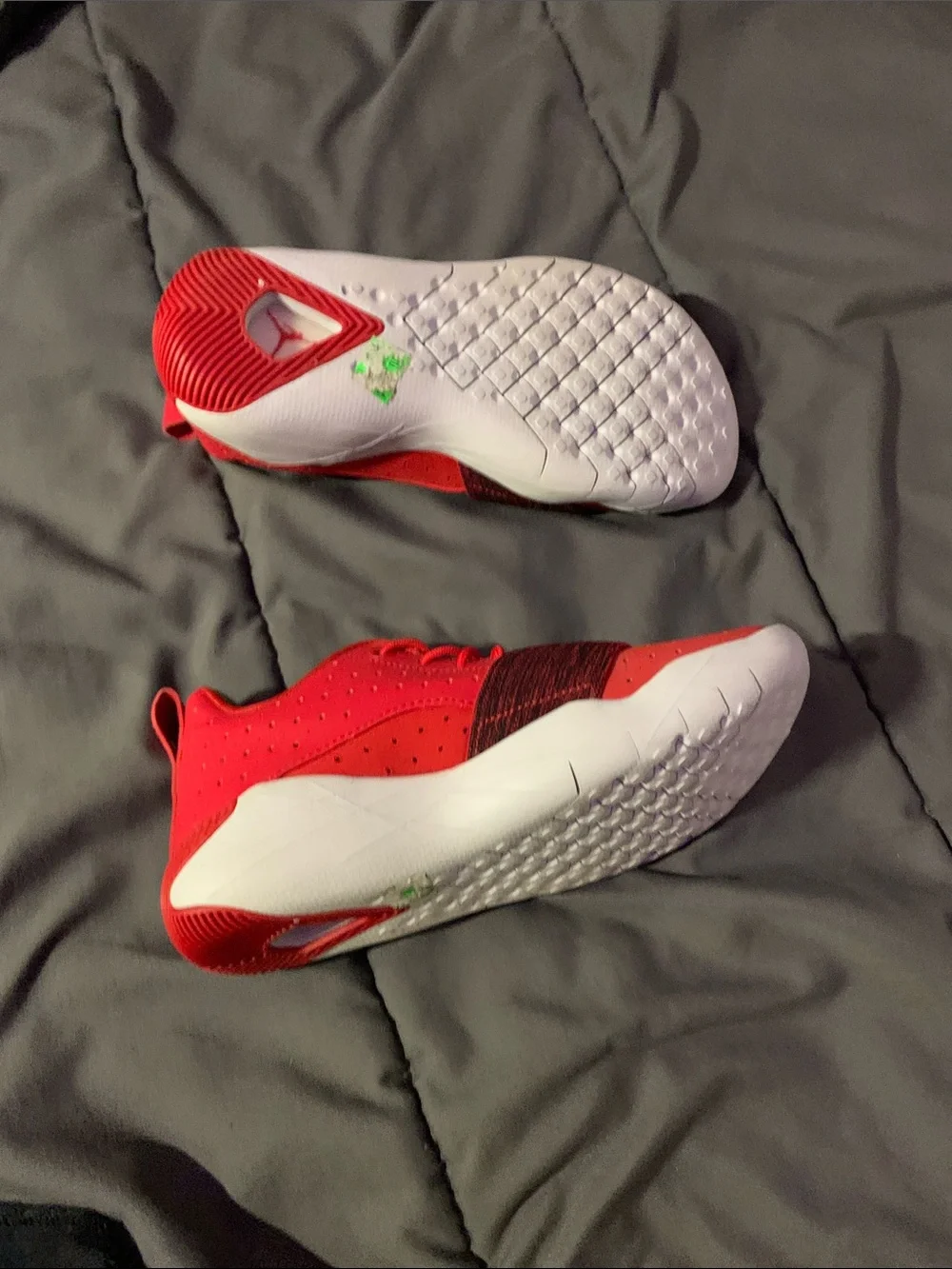 Red Slip-On Athletic Sneakers with Elastic Strap